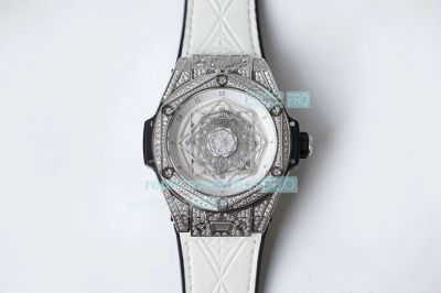 HB Factory Hublot Big Bang Sang Bleu Diamond 45MM Watch White